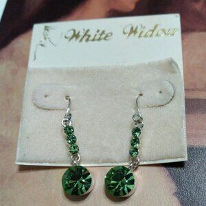 Emerald Green Crystal Earrings